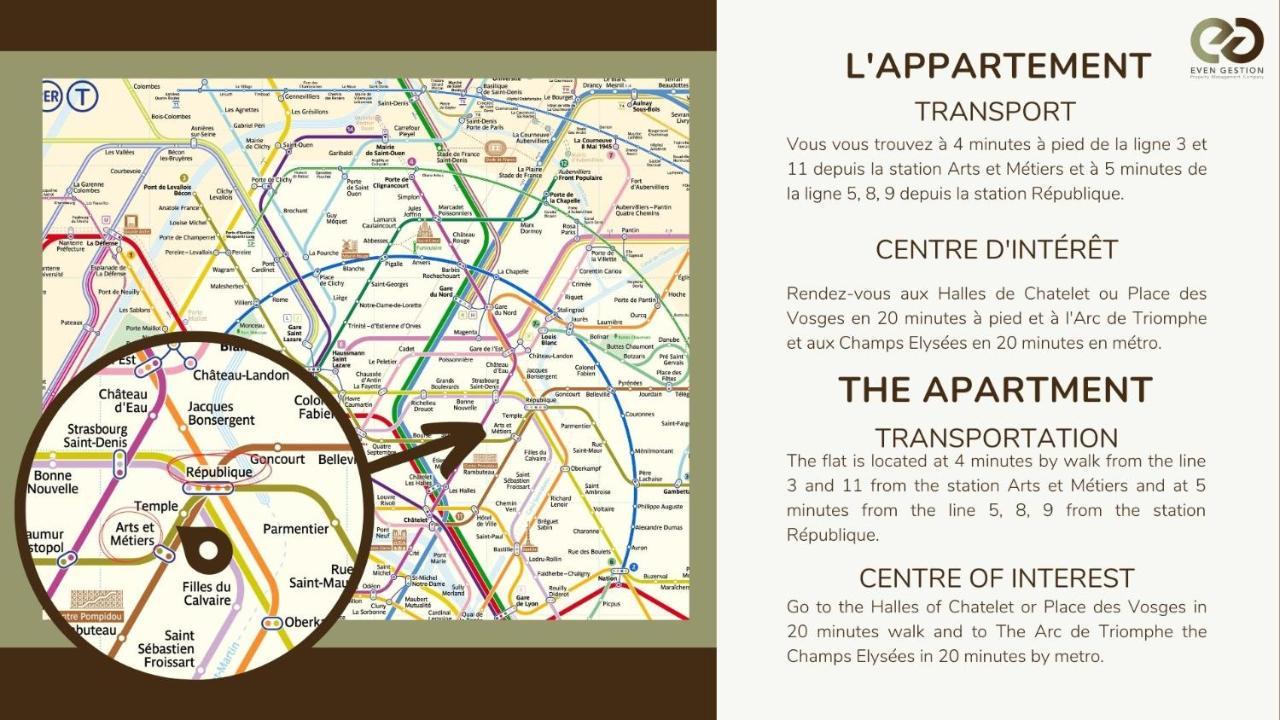 42.typical Parisian Flat#4pers#le Marais#beaubourg Apartment *